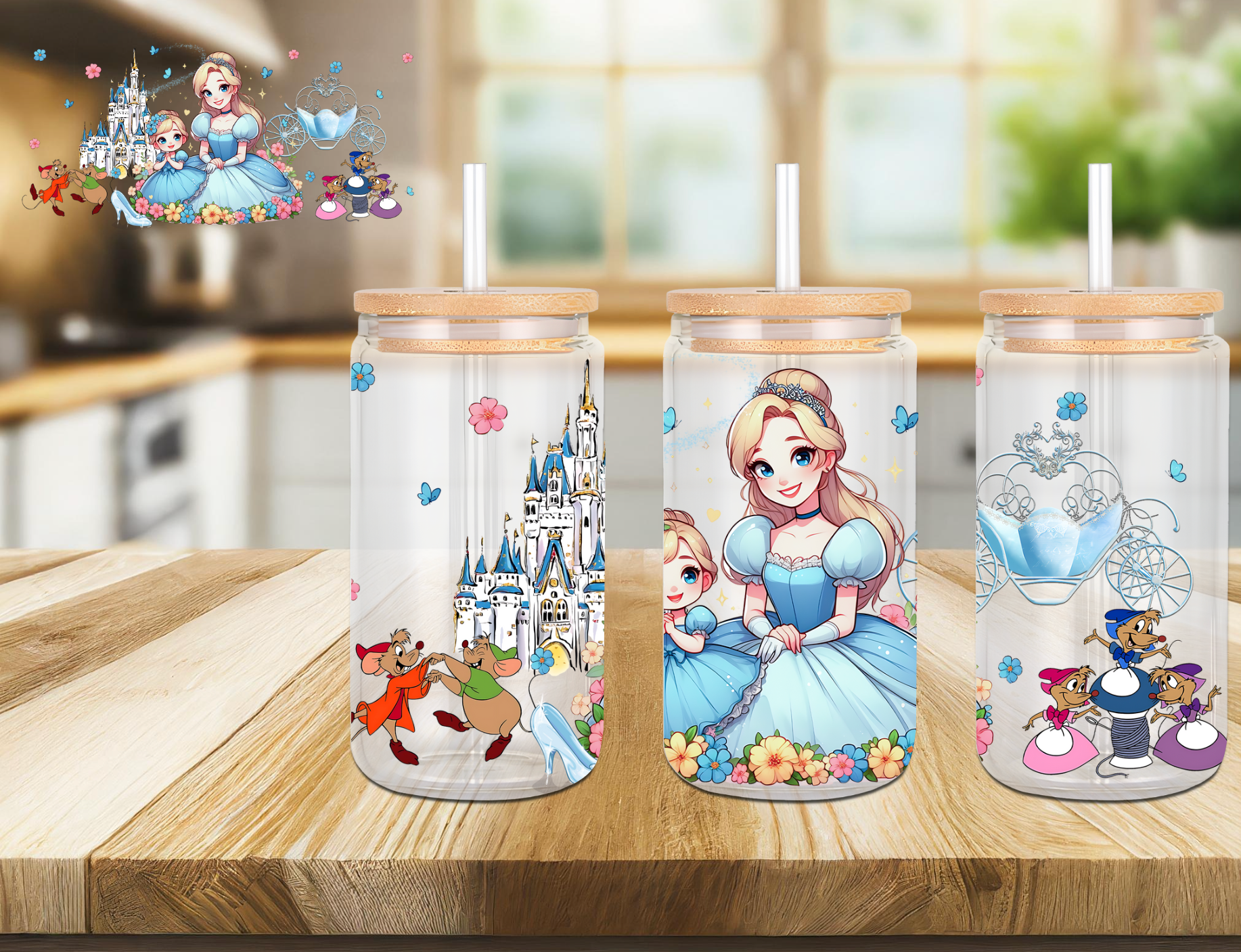 Queen's and Princesses 16oz glass cups
