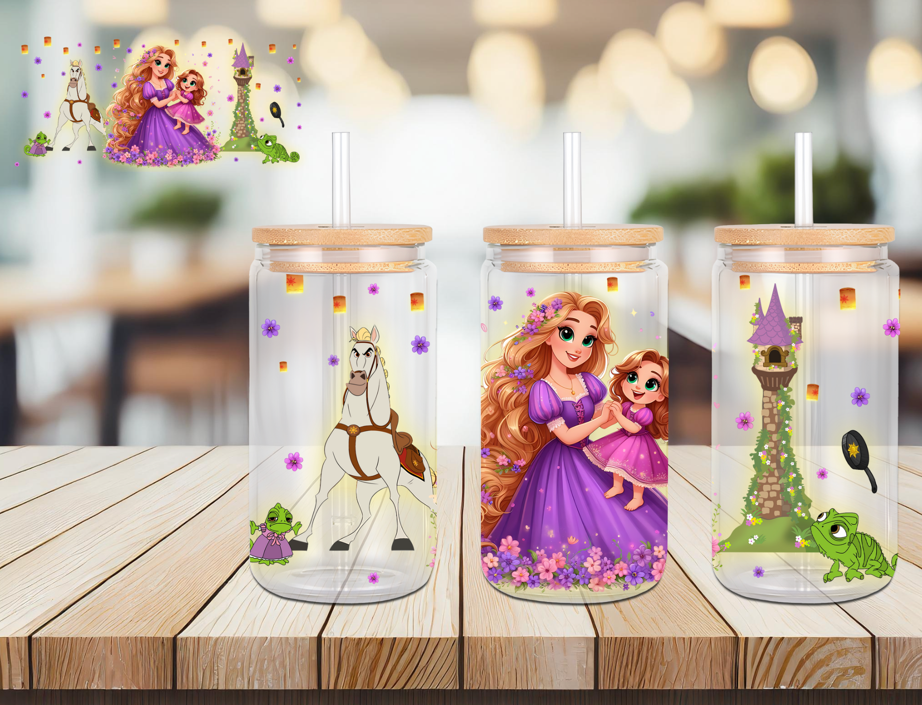 Queen's and Princesses 16oz glass cups