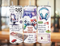 "Keep Calm and game on" stainless steel tumbler