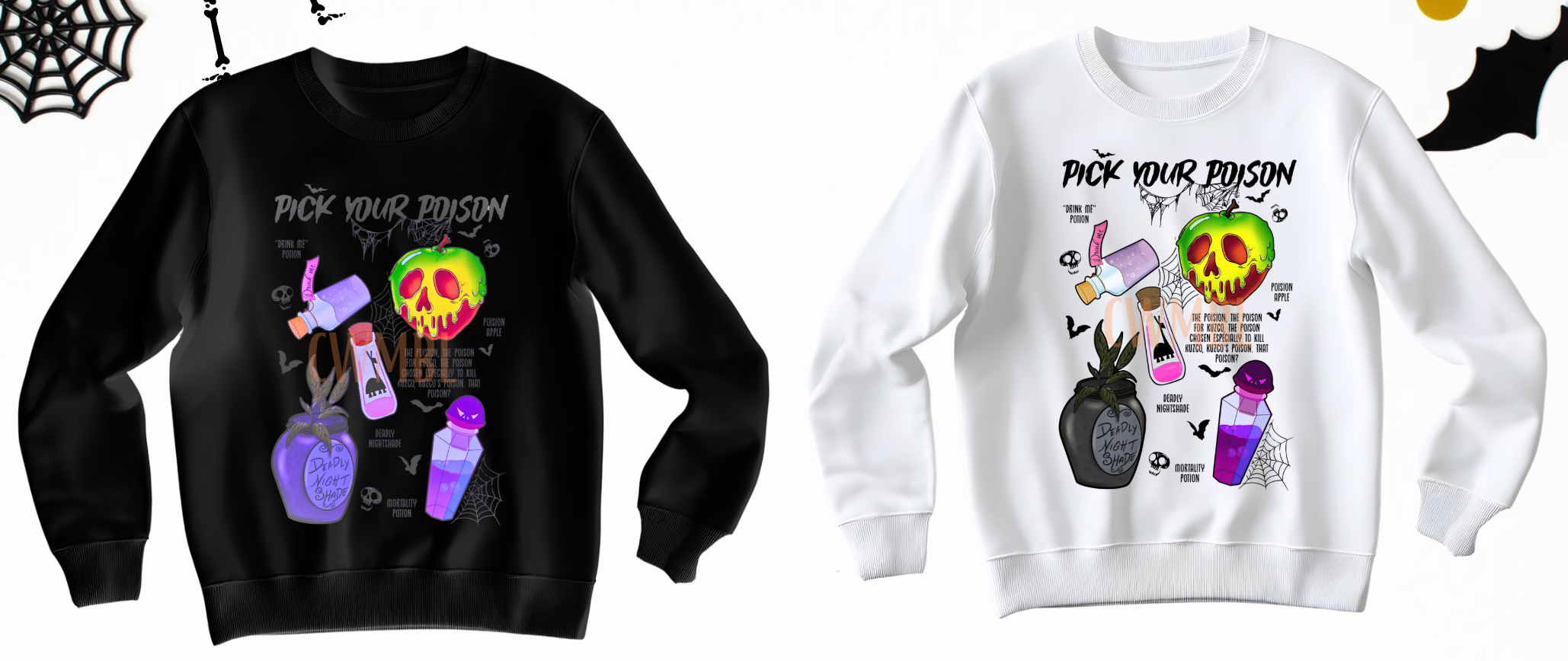 Pick your Poison crewneck sweaters