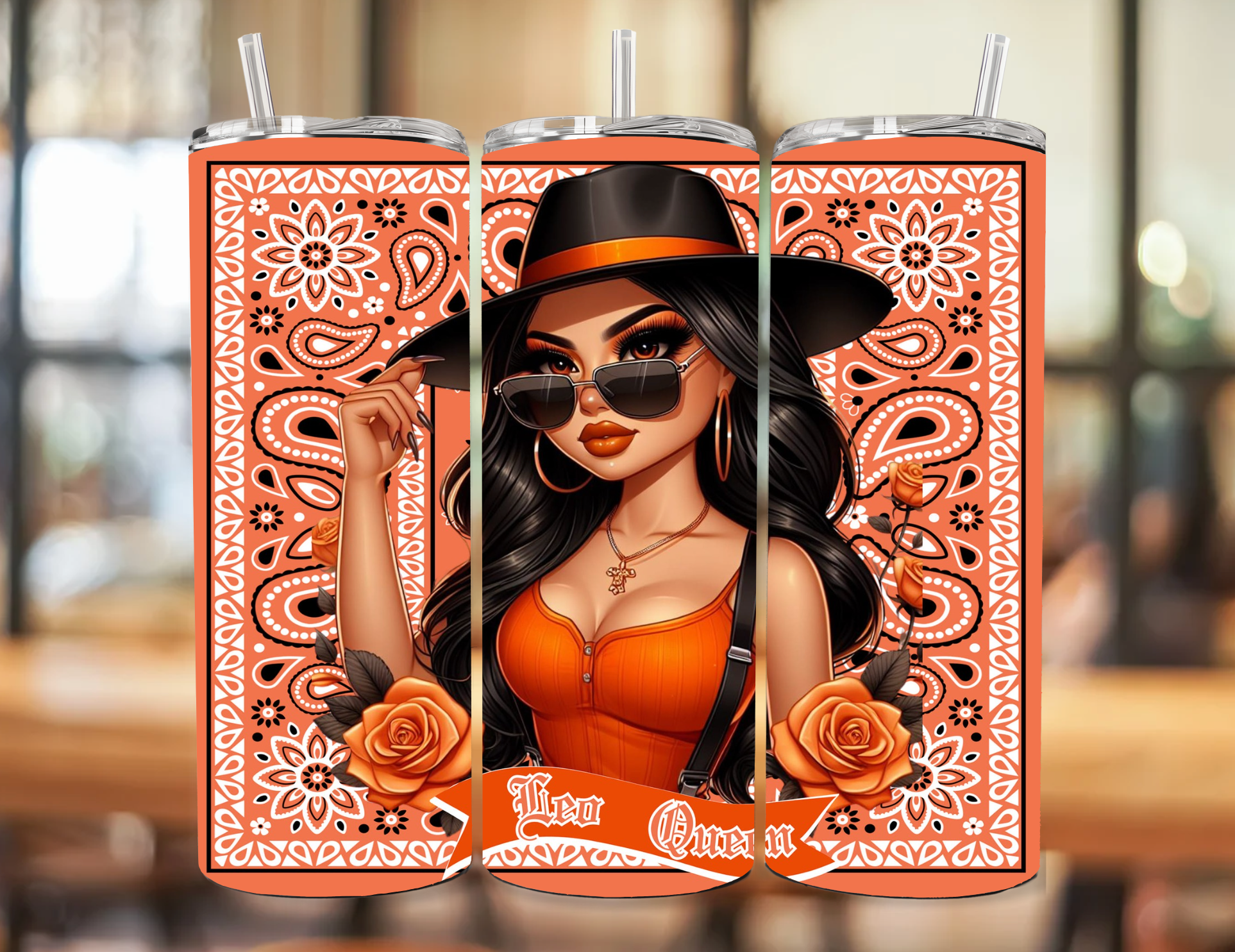 Chicana Zodiac Bandana 20oz tumbler