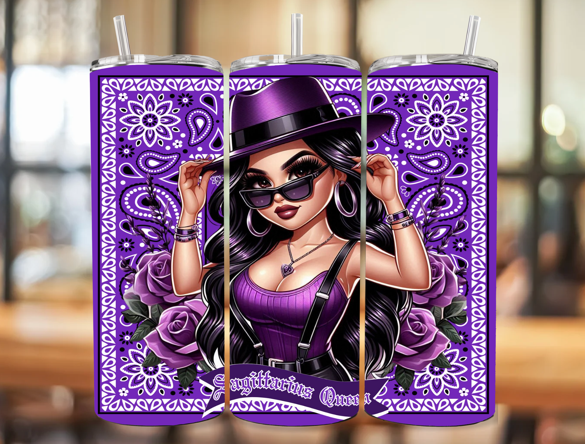 Chicana Zodiac Bandana 20oz tumbler