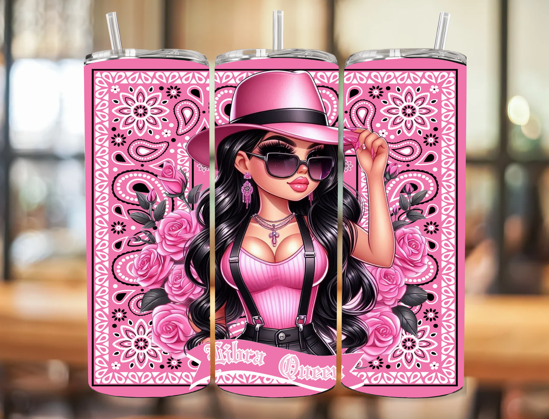 Chicana Zodiac Bandana 20oz tumbler