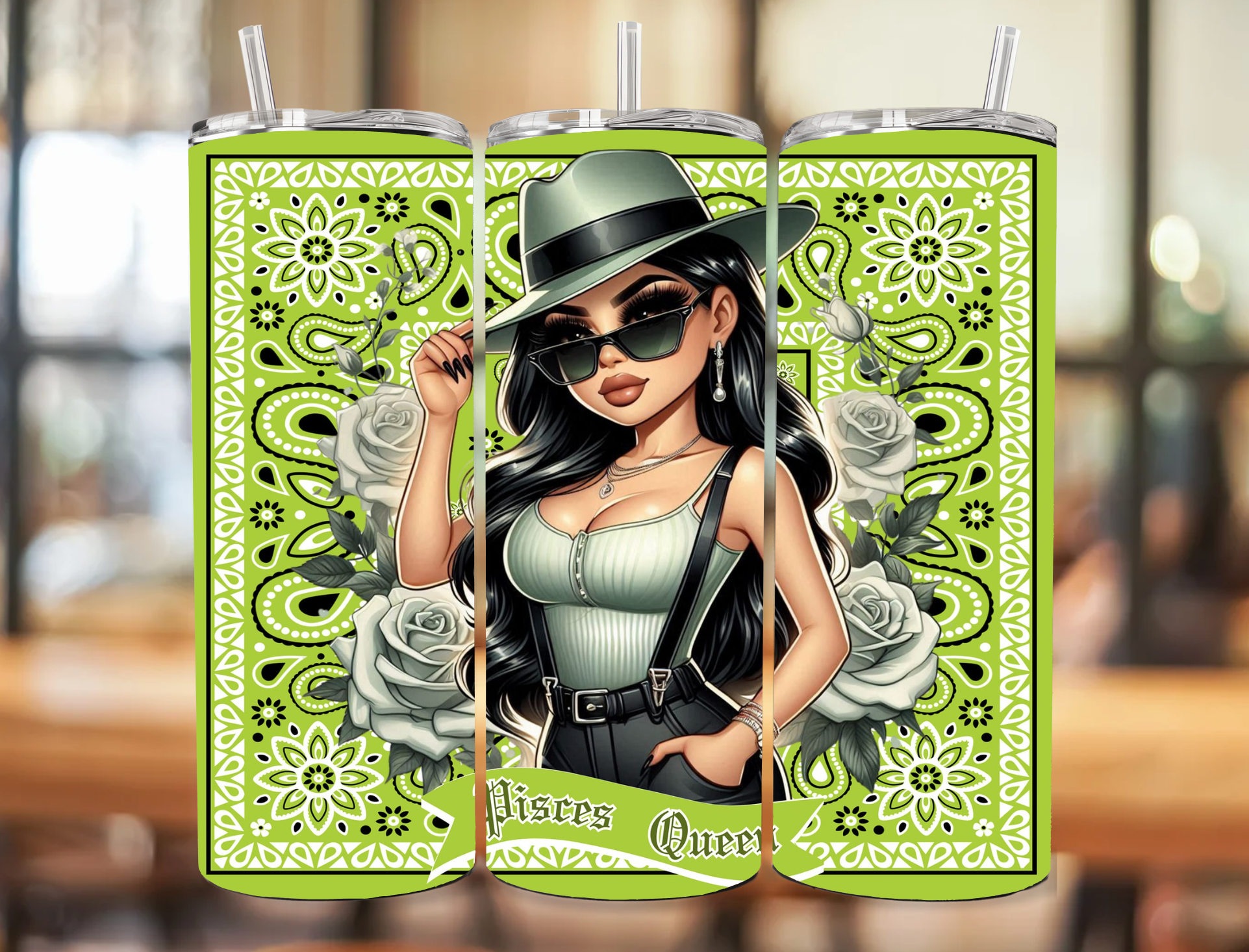 Chicana Zodiac Bandana 20oz tumbler