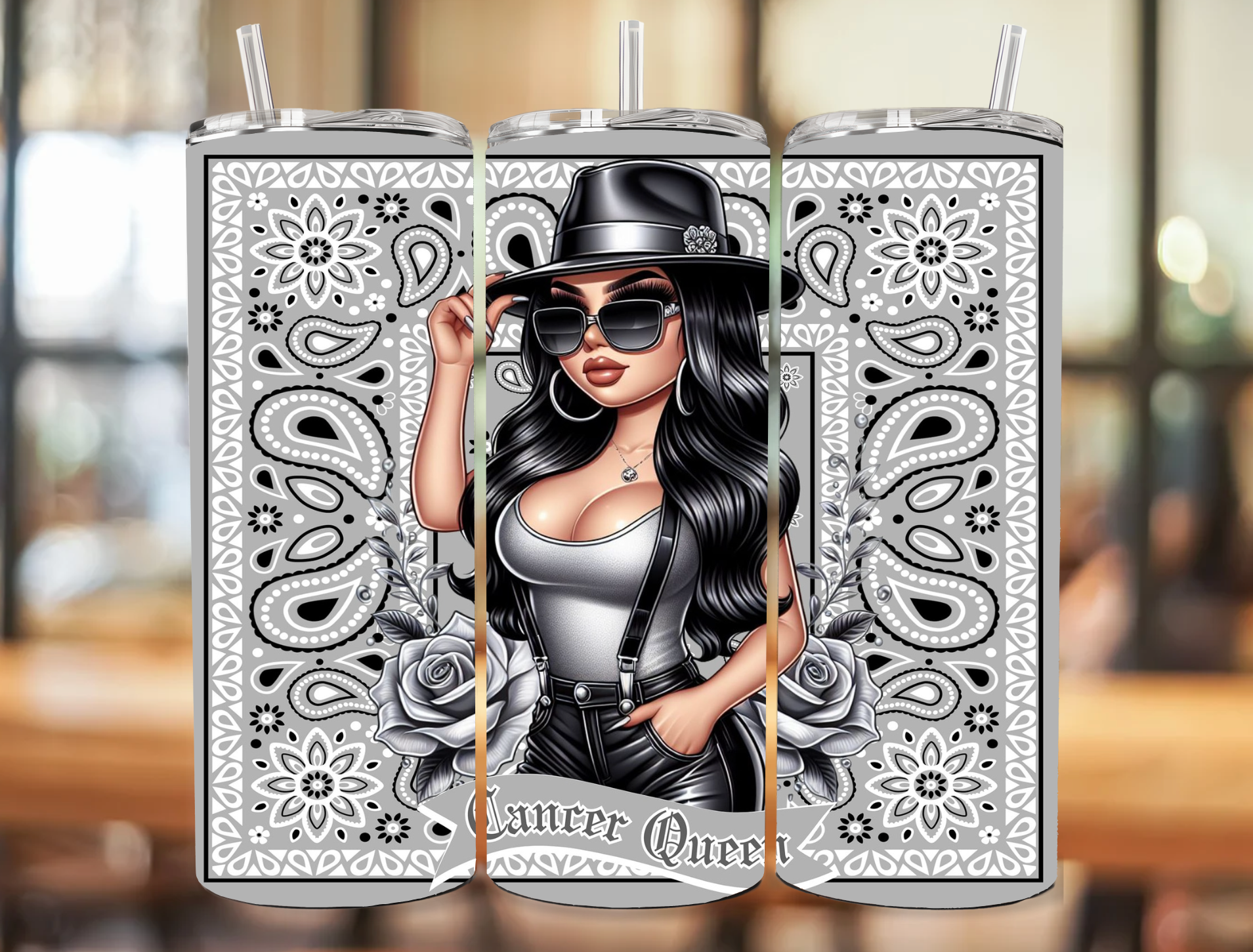 Chicana Zodiac Bandana 20oz tumbler