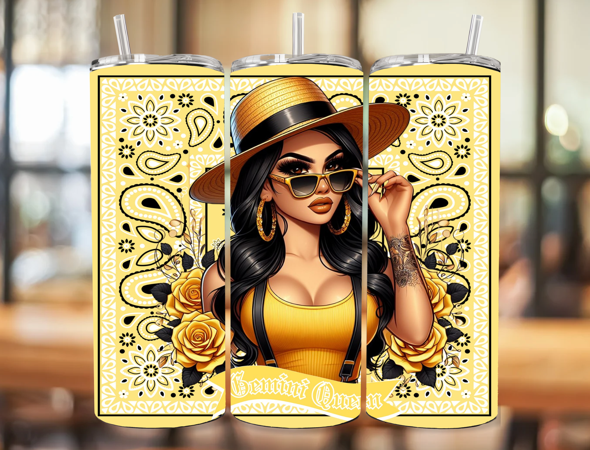 Chicana Zodiac Bandana 20oz tumbler