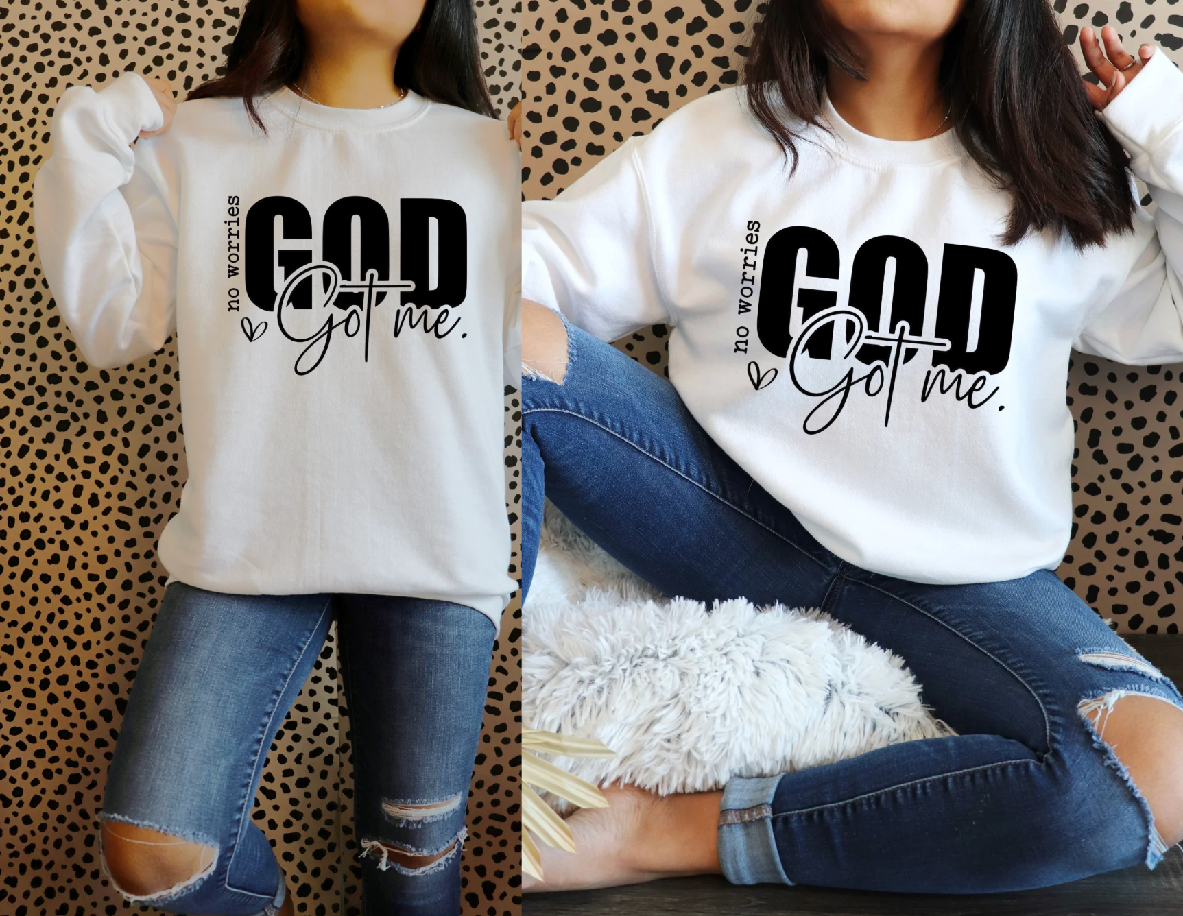 No Worries God's Got Me Crewneck Sweater