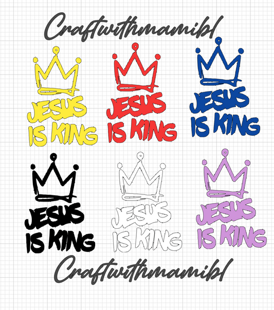 Jesus Is King Car decal