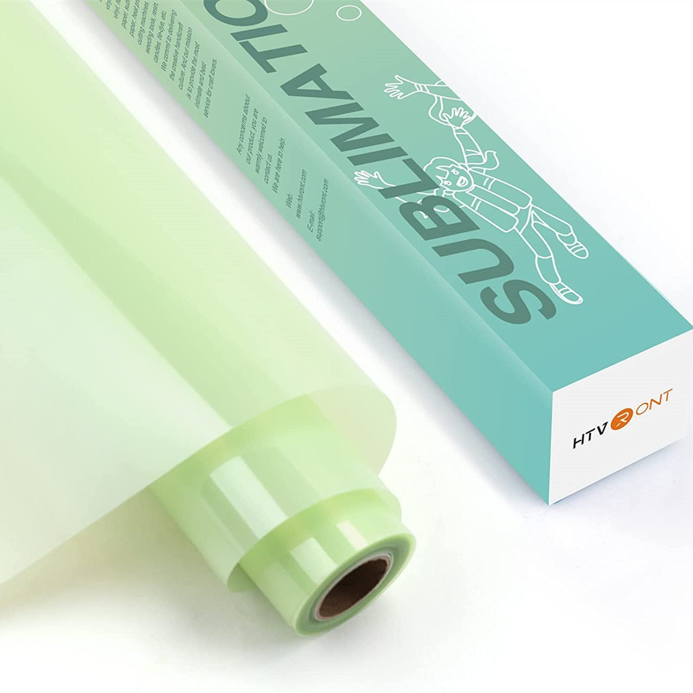 HTVRONT 12 inches X 10FT Sublimation HTV Vinyl for Light-Colored Shirts Clear Dye Sub Heat Transfer Vinyl for Sublimation Cotton Fabric