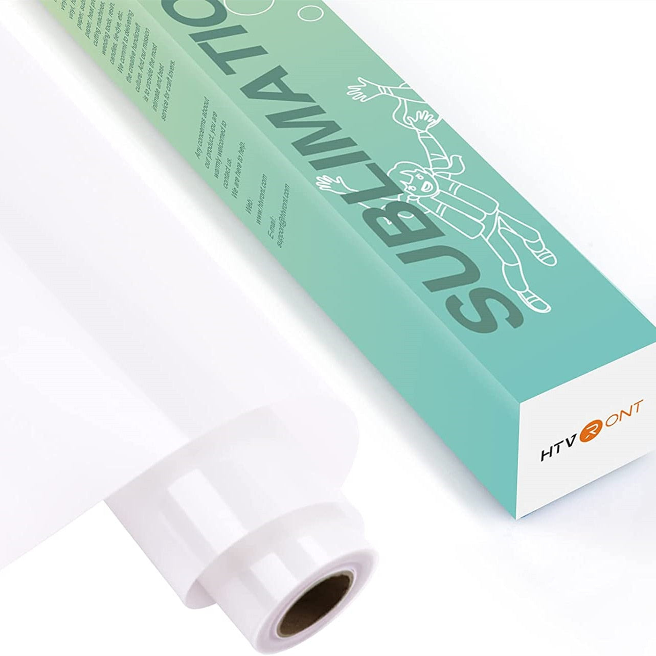 HTVRONT 12 inches X 10FT Sublimation HTV Vinyl for Light-Colored Shirts Clear Dye Sub Heat Transfer Vinyl for Sublimation Cotton Fabric