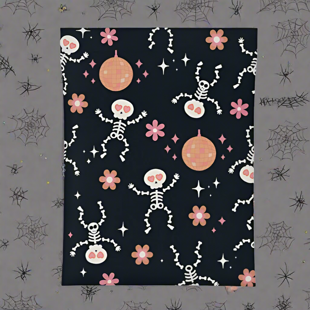 Skeleton Disco Ball Poly Mailers Size 14x17 Halloween Shipping Bags