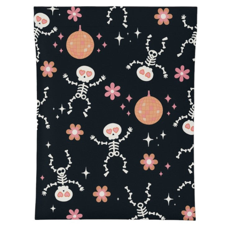 Skeleton Disco Ball Poly Mailers Size 10x13 Halloween Shipping Bags