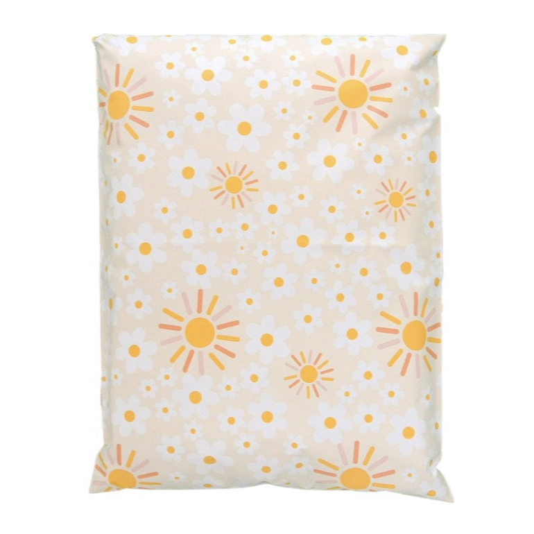 Sunshine Daisy Poly Mailers Size 12x15.5 Summer Shipping Bags