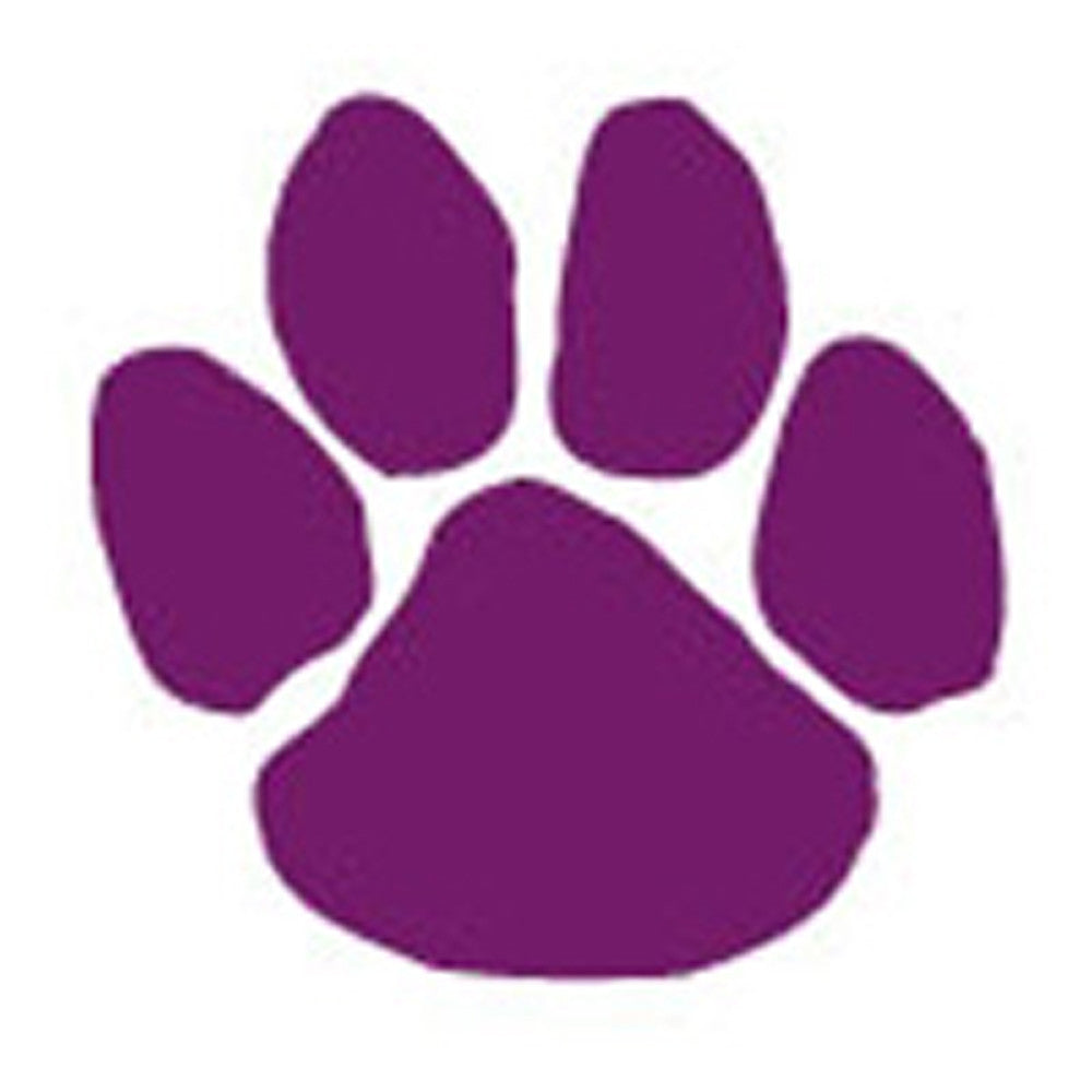 PURPLE PANTHER PAW Glitter Temporary Tattoo 2x2