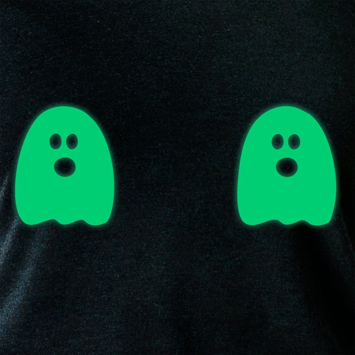 Halloween Glow in the Dark Ghost Boobies Tee Tapered Long Sleeve Hoodie