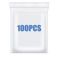 Clear Zip Top Seal Bags - reusable zip top seal bags packaging in a 100 pack, ideal for jewelry, clothing, or food storage in retail settings.