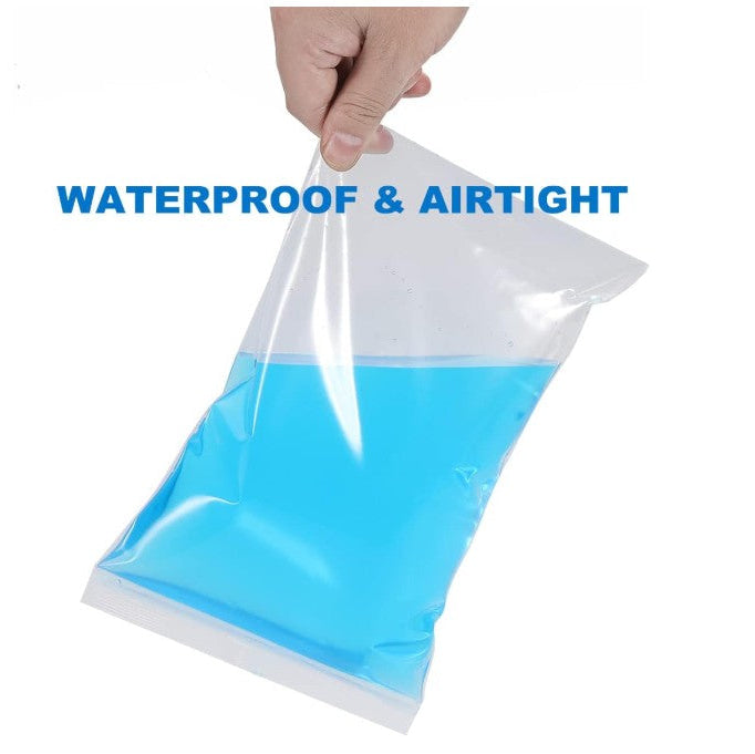 Clear Zip Top Seal Lock Bags Packaging Supplies 100 Pack - 10x13, 9x12, 8x10, 6x10