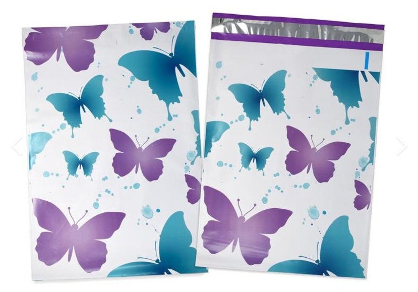 Butterfly Poly Mailers Size 14x17 Spring Poly Mailers
