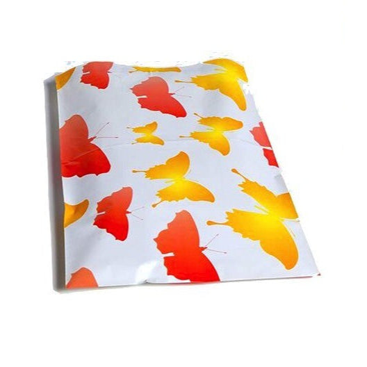 Butterfly Orange & Yellow Poly Mailers Size 10x13 Colorful Shipping Bags