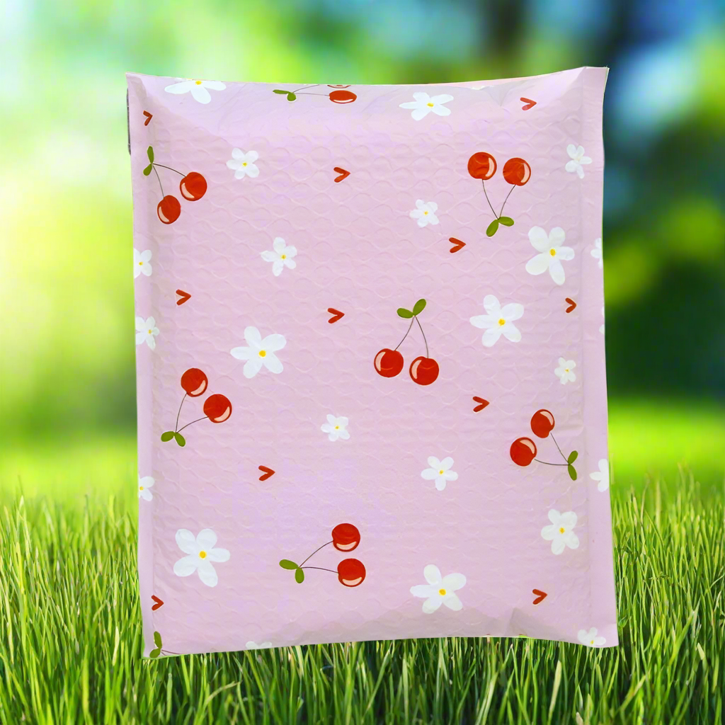 Cherry Pink Bubble Mailers Size 8.5x12 Padded Shipping Bags