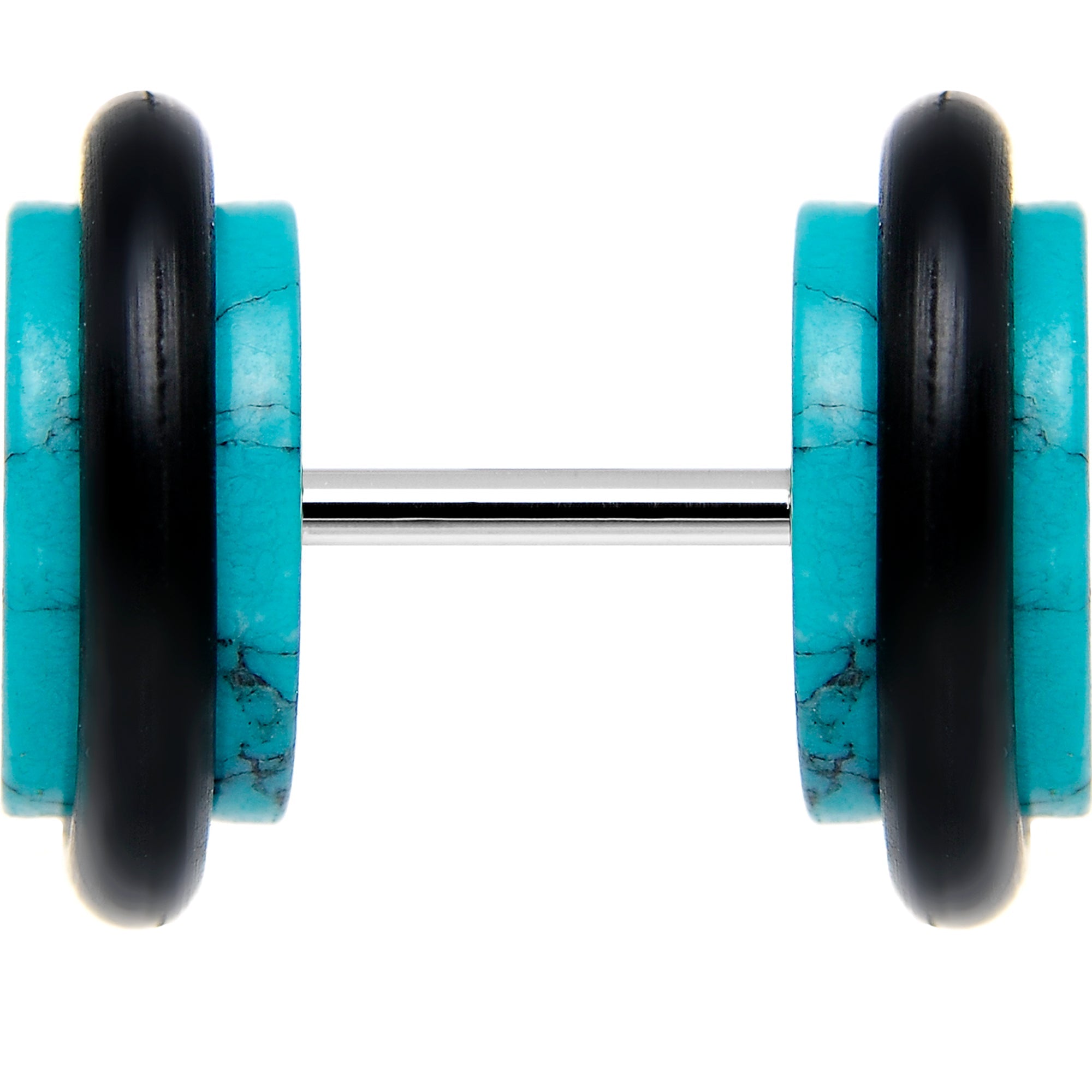 Aqua Faux Marble Cheater Plug Set