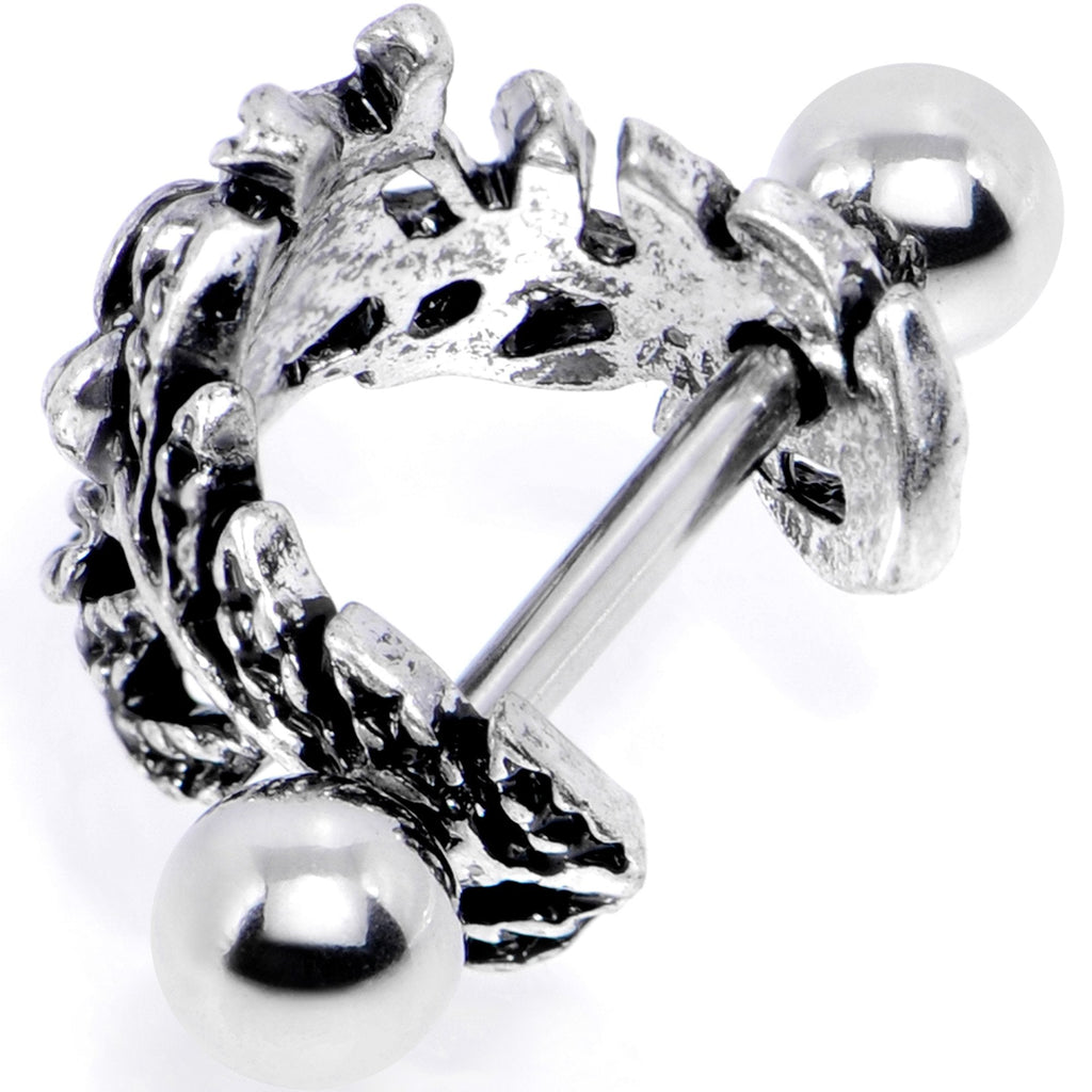 16G 1/2 Clear Gem Floral Wreath Cuff Cartilage Earring
