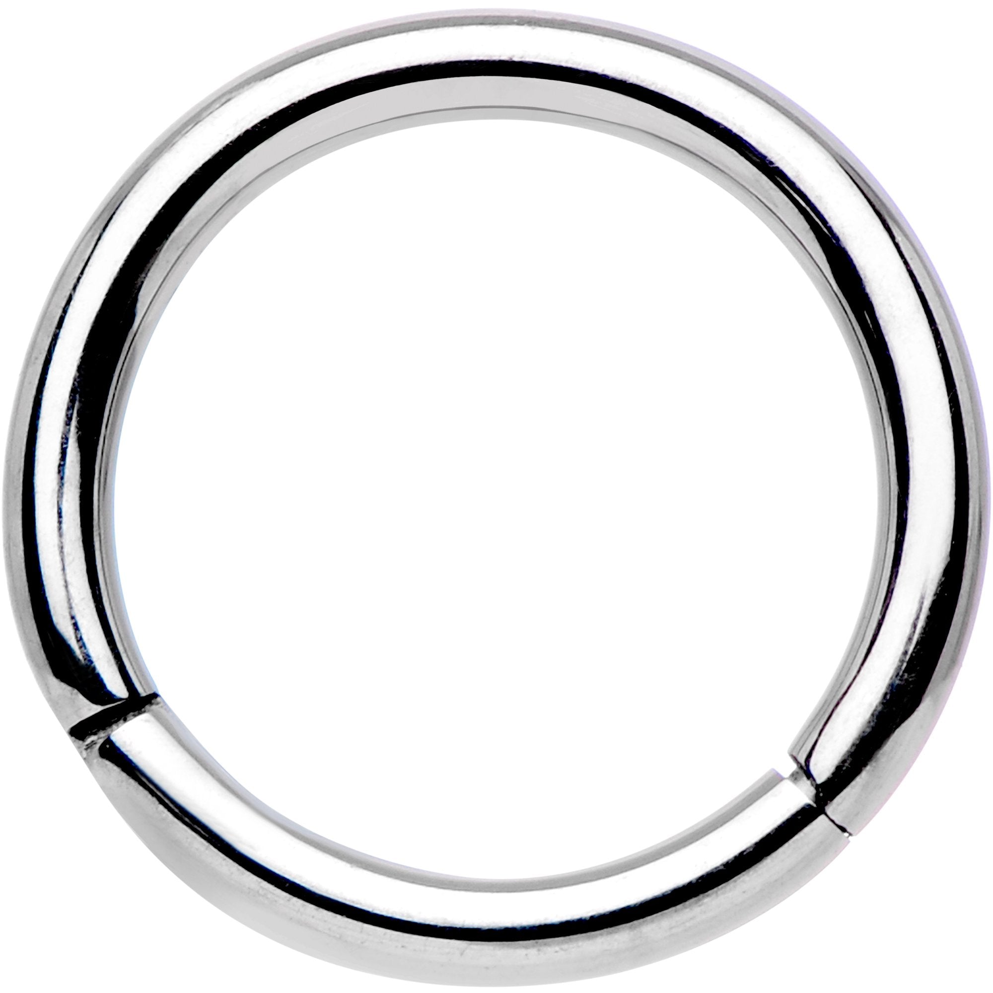 16G 5/16 Solid G23 Implant Grade Titanium Hinged Segment Ring