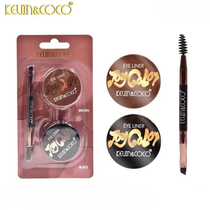 Kevin & Coco Joy Colors Eye Liner Brown & Black with Brush