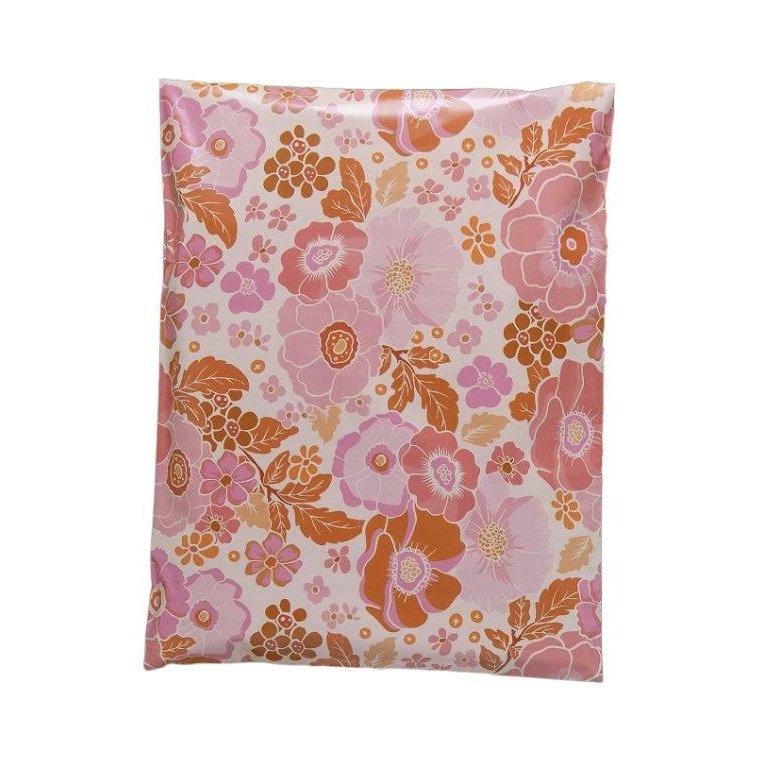 Fall Flowers Poly Mailers Size 19x24 Autumn Floral Shipping Bags