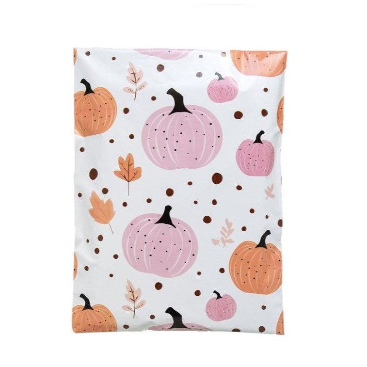 Fall Pumpkin Poly Mailers Size 14.5x19 Halloween Shipping Bags