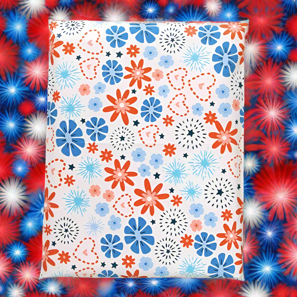 Fireworks Poly Mailers Size 6x9 Summer Shipping Bags