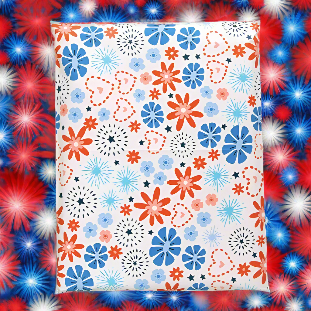 Fireworks Poly Mailers Size 12x15.5 Colorful Shipping Bags