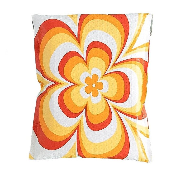 Flower Power Bubble Mailers Size 8.5x12 Padded Shipping Bags