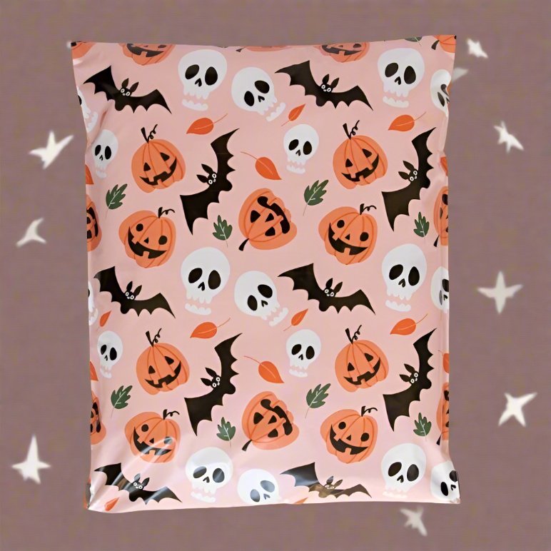 Halloween Pumpkin Poly Mailers Size 10x13 Colorful Shipping Bags