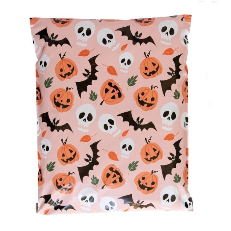 Halloween Pumpkin Poly Mailers Size 10x13 Colorful Shipping Bags