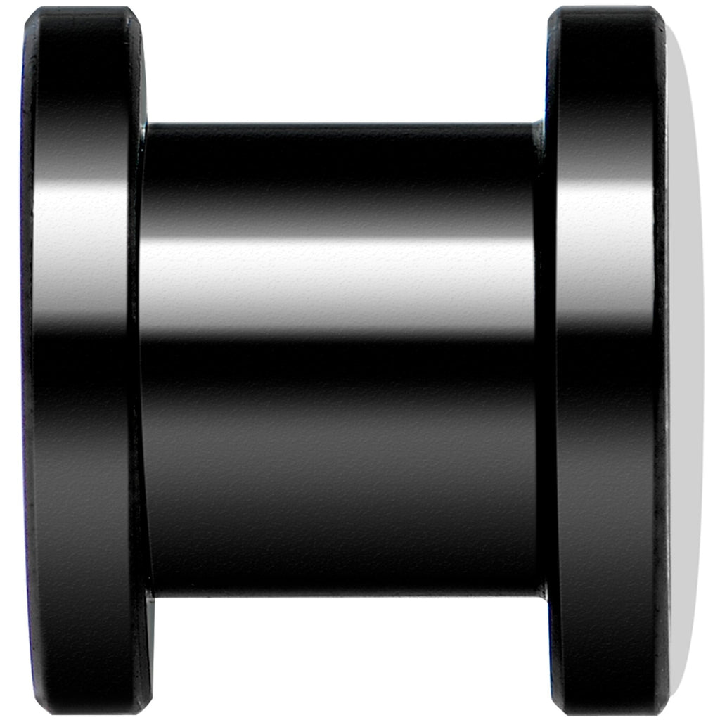 Black Red Distressed Star Black Anodized Screw Fit Plug Set 0G