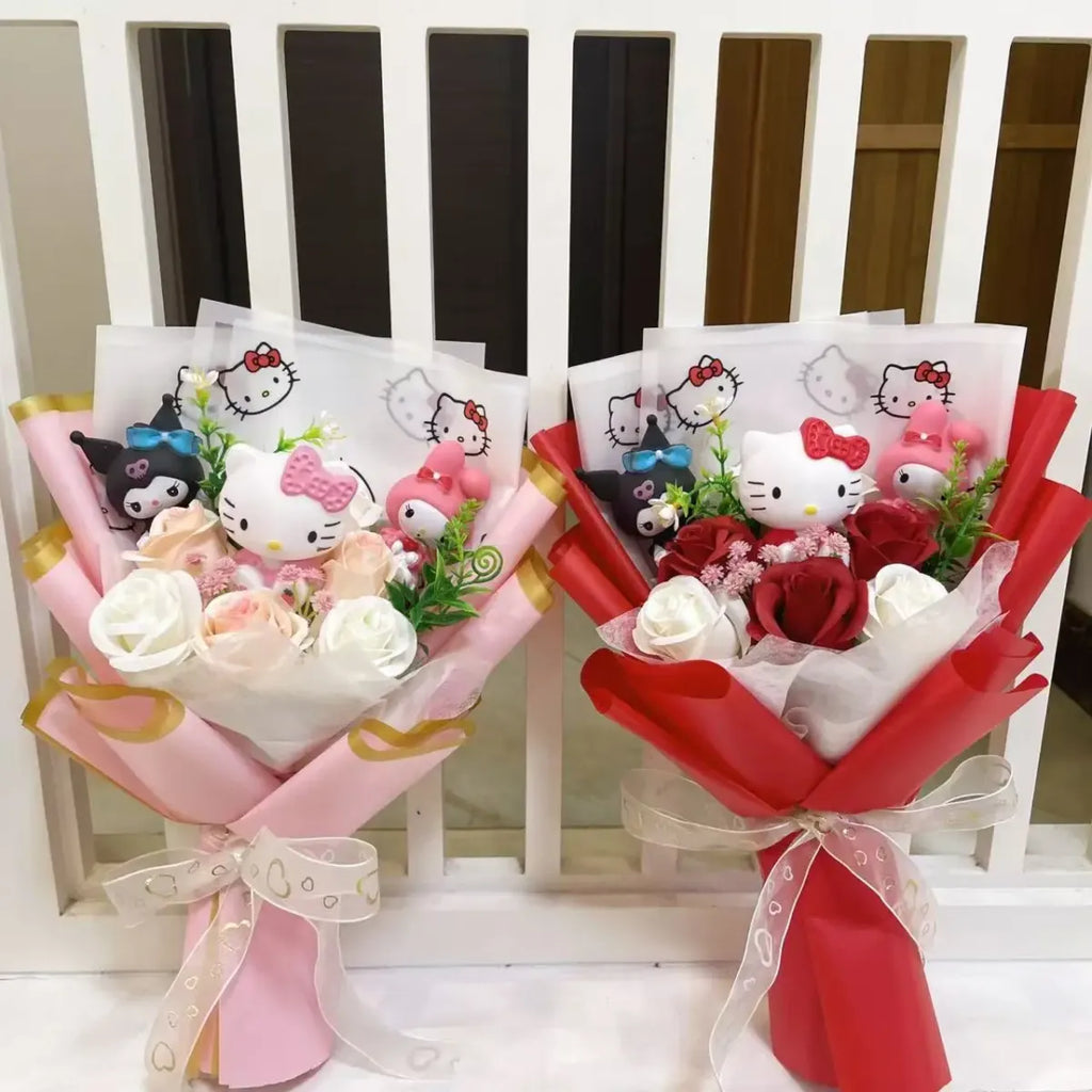 Hello Kitty Sanrio Character Bouquet – Kawaii Gift for Valentine’s, Birthday