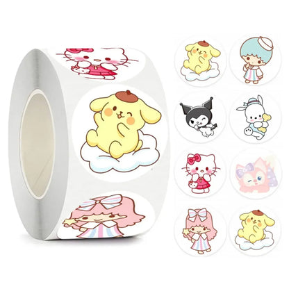 500PCS Cute Kuromi, Pochacco, My Melody Cartoon Stickers