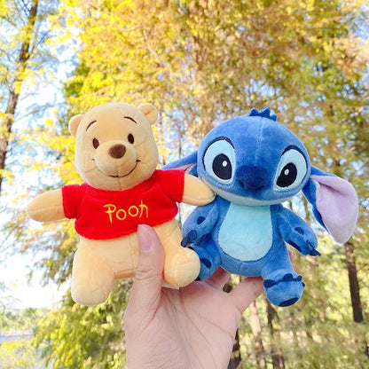 12cm Kawaii Stitch Plush Keychain – Blue & Purple Bag Charm Accessory