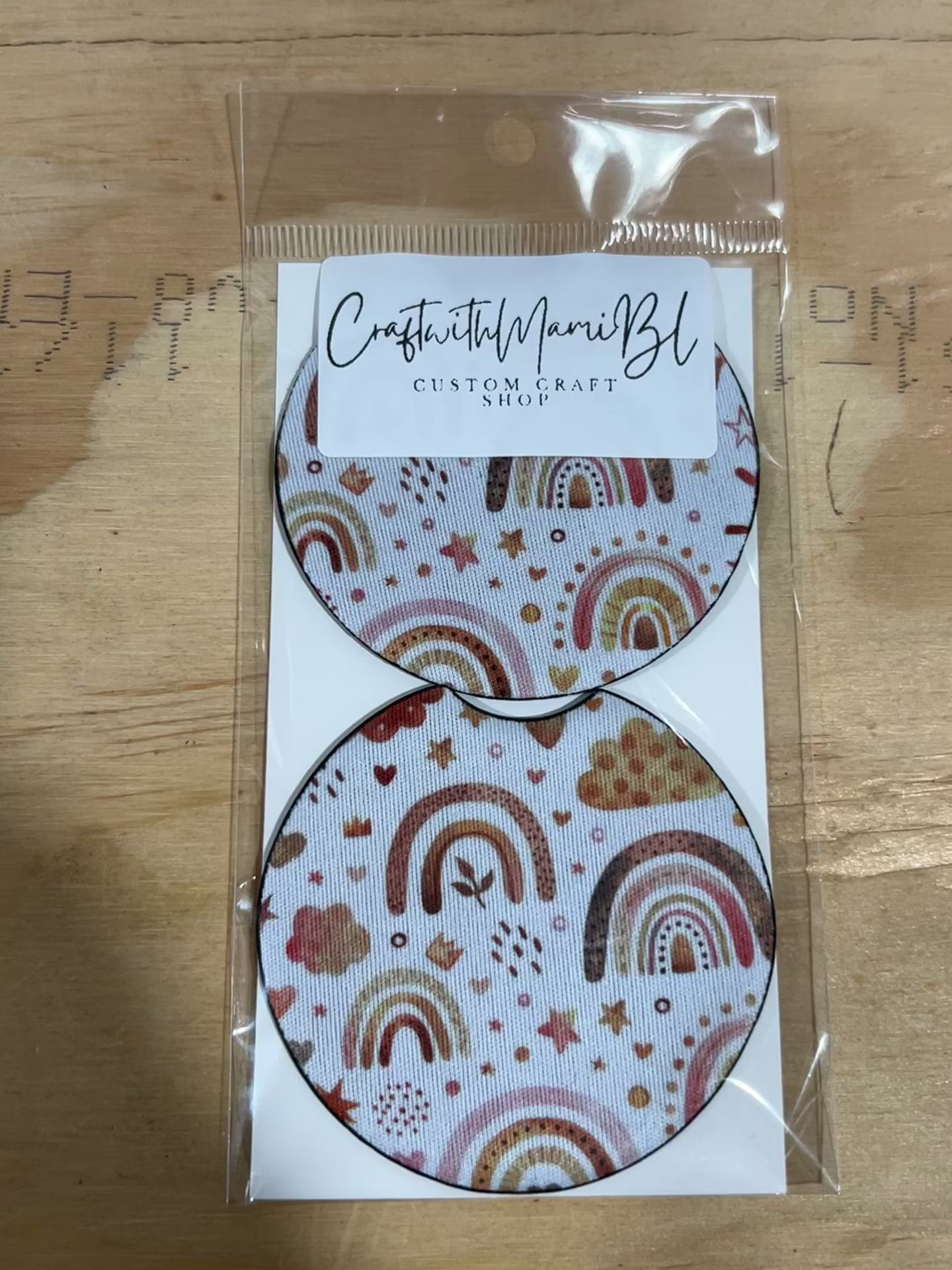 Rainbow days car coasters