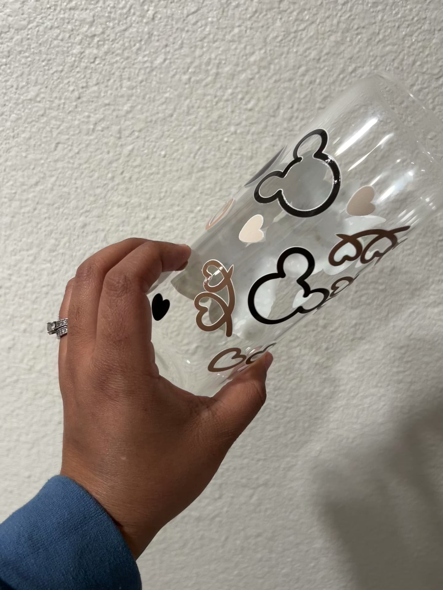 Old School Mouse Love Glass Cups