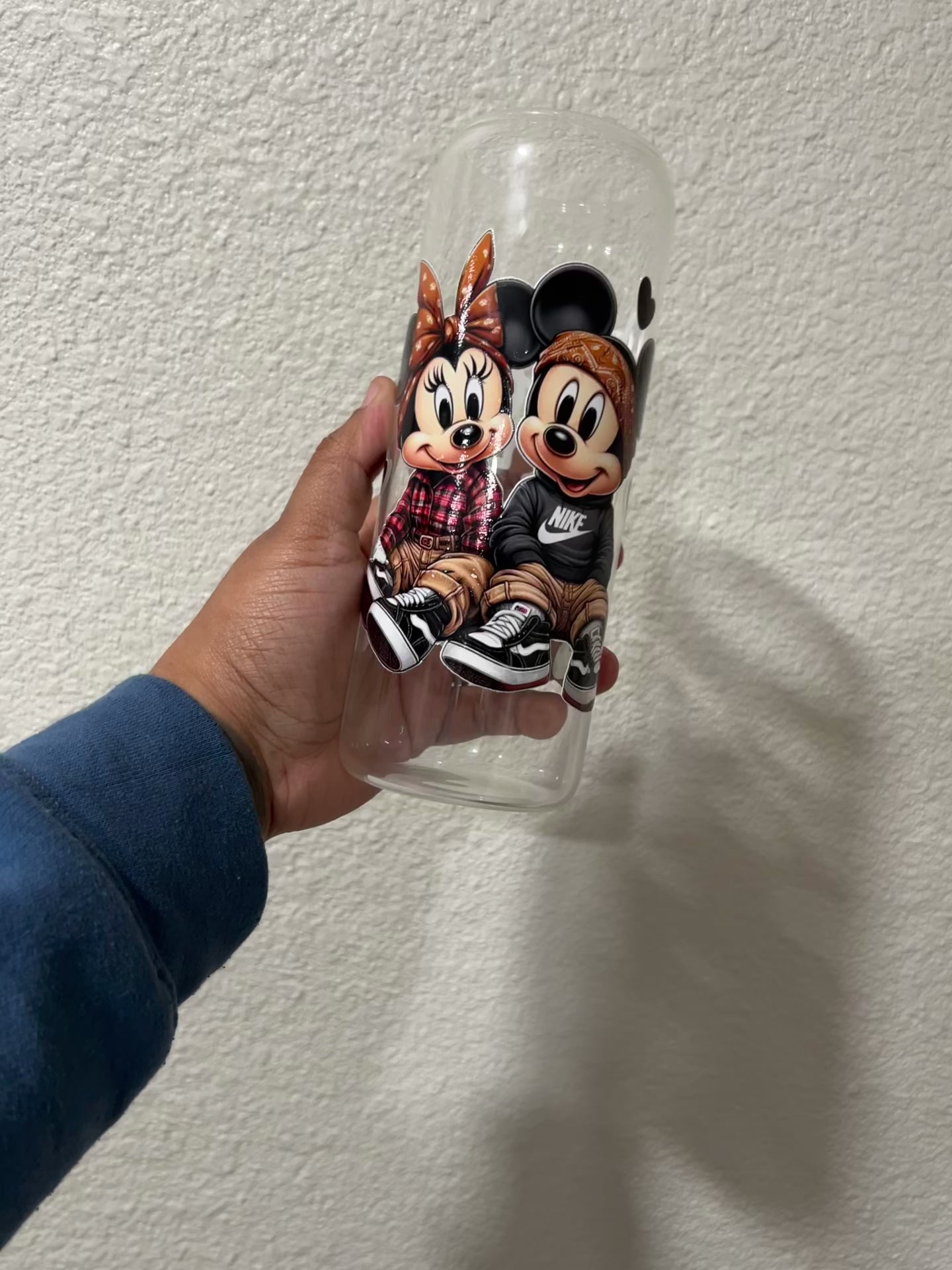 Old School Mouse Love Glass Cups
