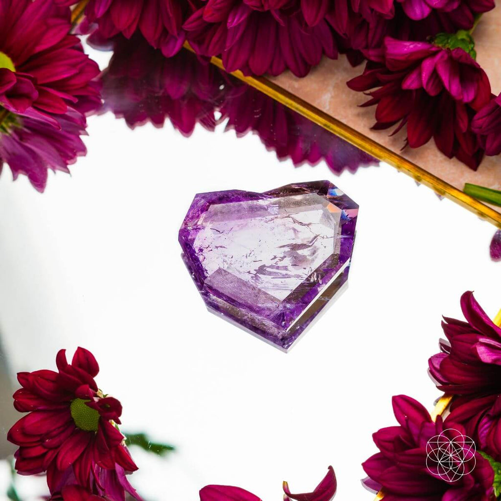Royal Diamond Heart - Brazilian Amethyst for Manifestation