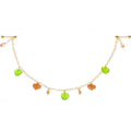 Handcrafted Gold Tone Anodized Leaves of Fall Nipple Chain