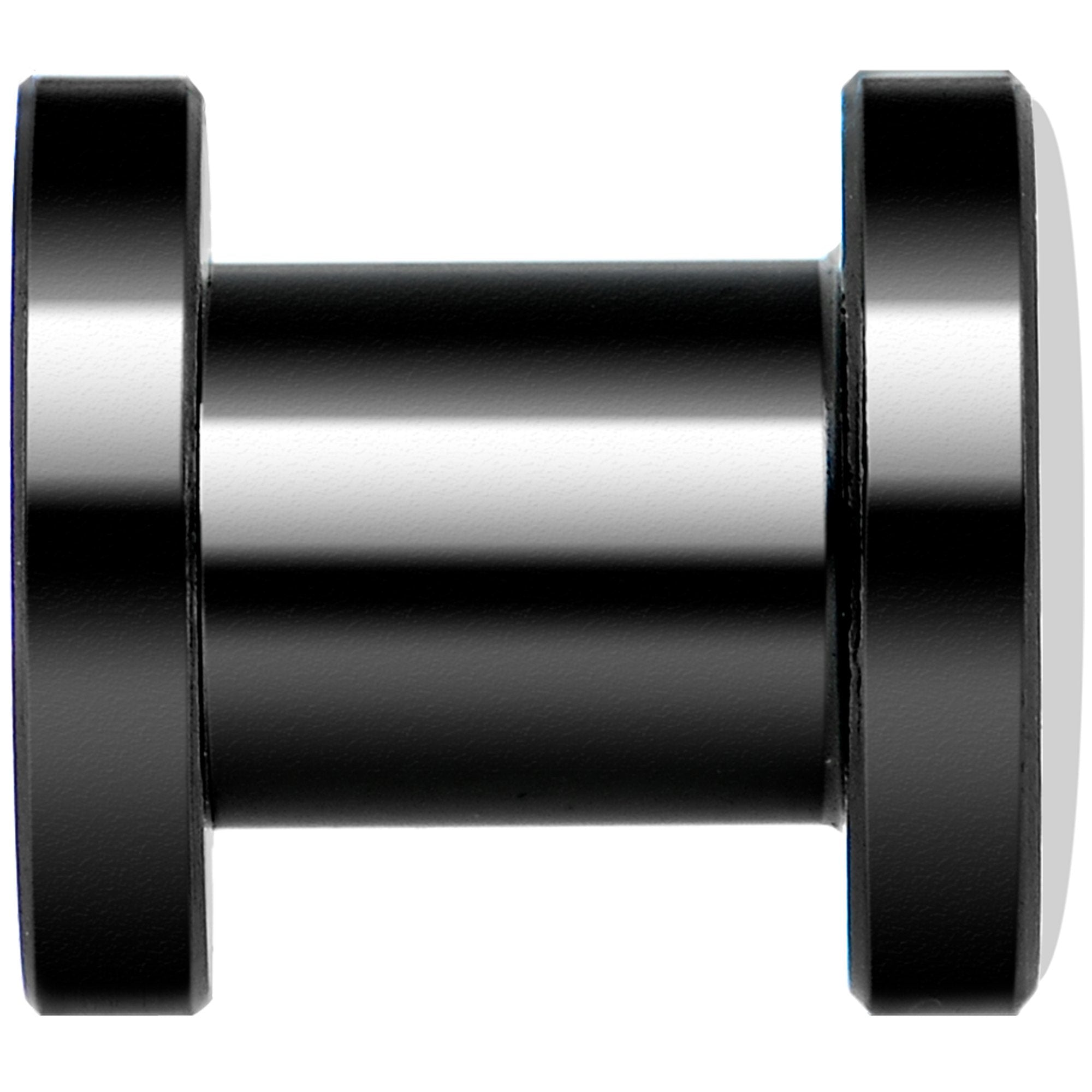 Black White Owl Black Anodized Screw Fit Plug Set 2G