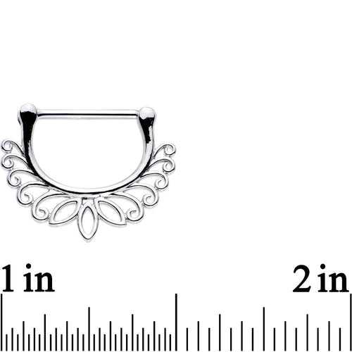 14G 9/16 Leaves of the Lotus Flower Nipple Clicker Set